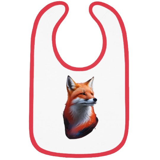 red fox beautiful Bibs illustration