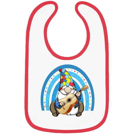 Autism Gnome Rainbow Bibs