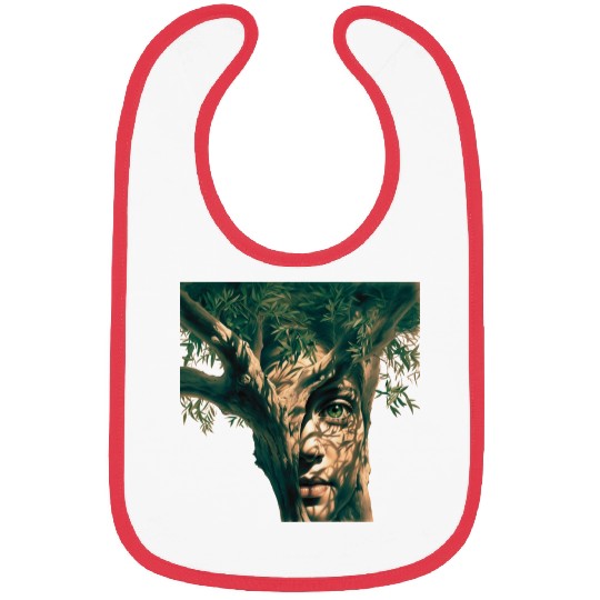 Olive tree and face Bibs