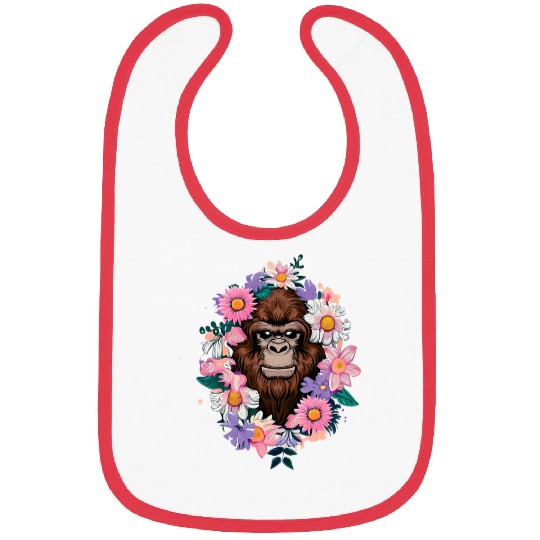 Flowery Bigfoot Bibs