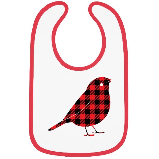Bird Buffalo Plaid Bibs