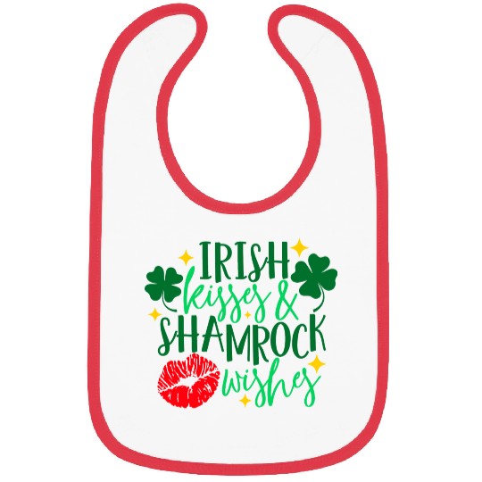 Irish Kisses And Shamrock Wishes Bibs