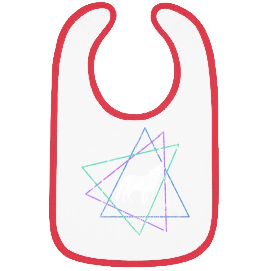 Geometric Howling Wolf Bibs