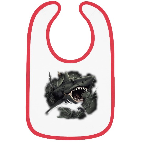 Shark attack Bibs