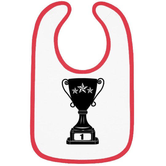 Large cup three stars and number 1 plaque Bibs