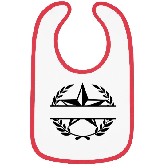 Star monogram in laurel wreath Bibs