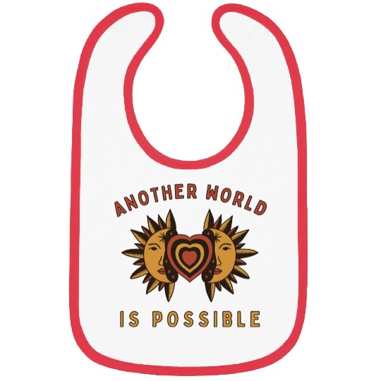 Another World Is Possible Cute Retro Radical Bibs