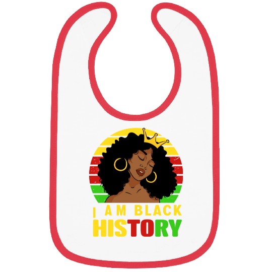 I Am Black History Month African American For Bibs