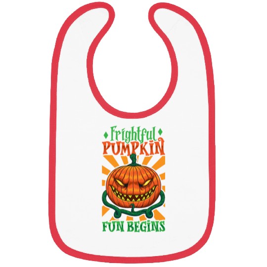 Scary Pumpkin Halloween Costume Autumn Fall Gift Bibs
