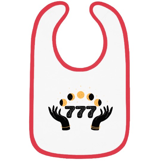 Angel Numbers 777 Moon Cycle Hands Bibs