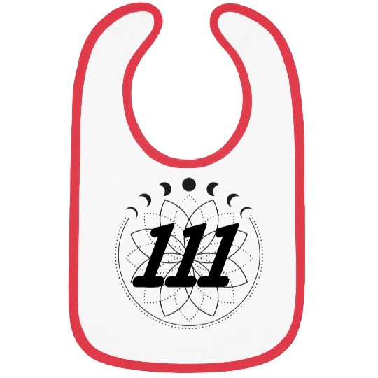 Mandala Angel Numbers 111 Moon Cycle Bibs