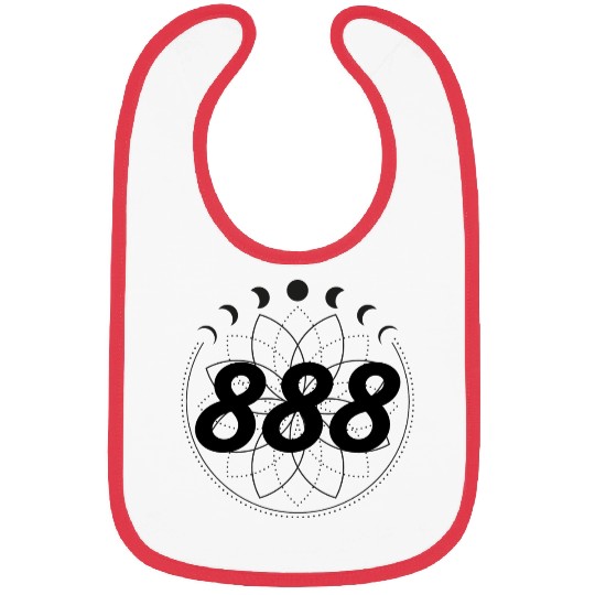 Mandala Angel Numbers 888 Moon Cycle Bibs