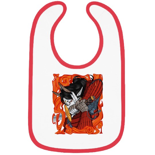 Samurai Demon Warrior Bibs