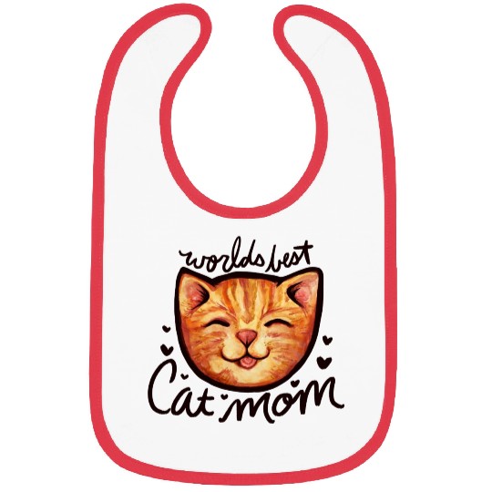 World s Best Cat Mom Bibs