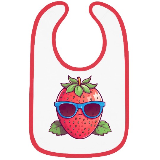 Cool Kawaii Strawberry: Fruity Trendsetter Bibs