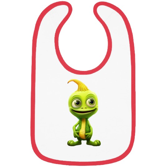 Green Alien & Pumpkin: Unexpected Encounter Bibs