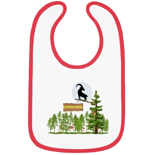 Zodiac Sign Capricorn Astrology Wild Forest Bibs