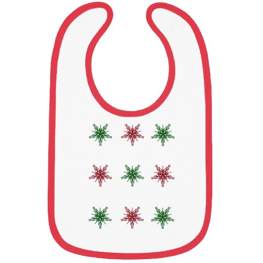 Christmas Themed Snowflake Design Bibs