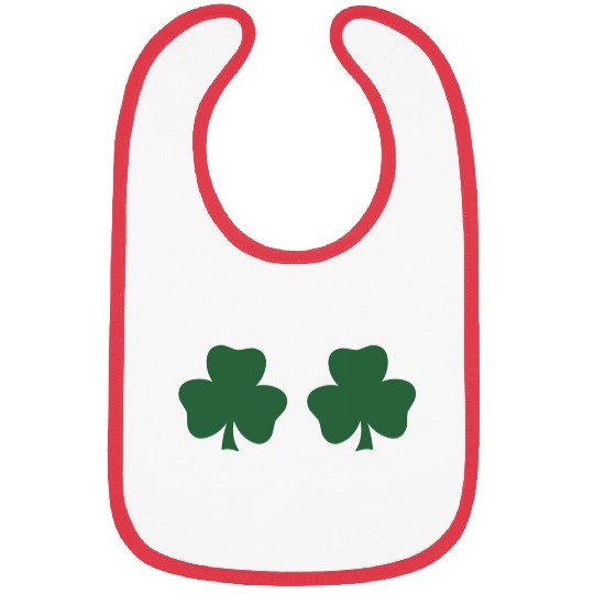 St Patricks Day Shamrock Breasts Boobs Bibs