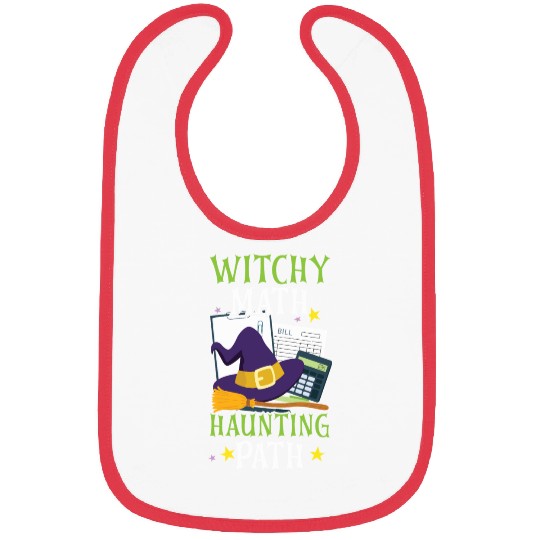 Witchy Math Haunting Path Accountant Halloween Bibs