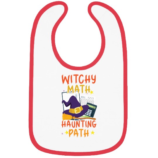 Witchy Math Haunting Path Accountant Halloween Bibs