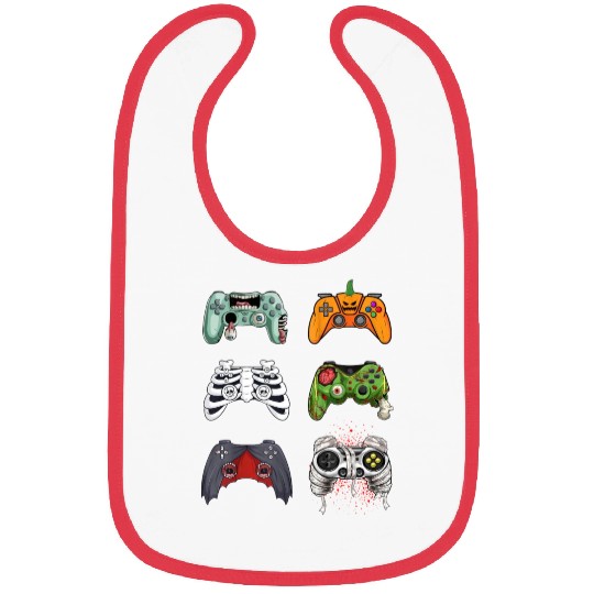 Halloween Skeleton Zombie Gaming Controllers Bibs
