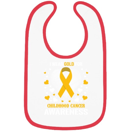 I Wear Childhood Cancer Awareness Supporter Ribbon Bibs