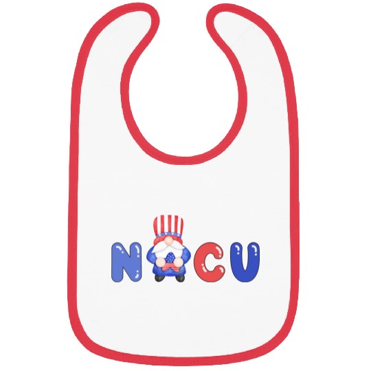 Cute NICU 4th of July Independence Day Design Bibs