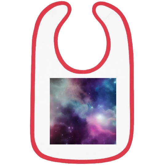 Galaxy nebula abstract design Bibs
