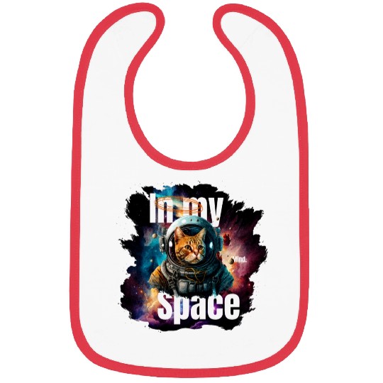 In my Mind Space Cat Astronaut Design Pets Lover Bibs