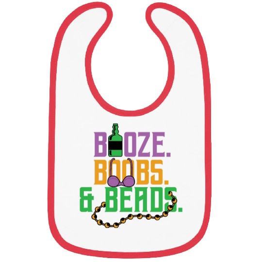 Booze Boobs & Beads Mardi Gras Bibs