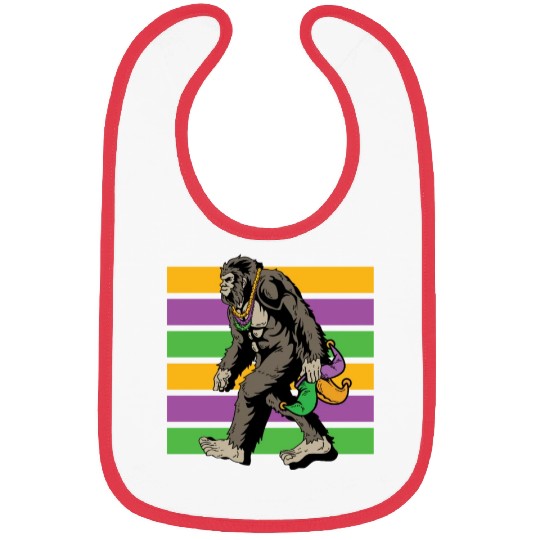 Bigfoot Mardi Gras Bibs