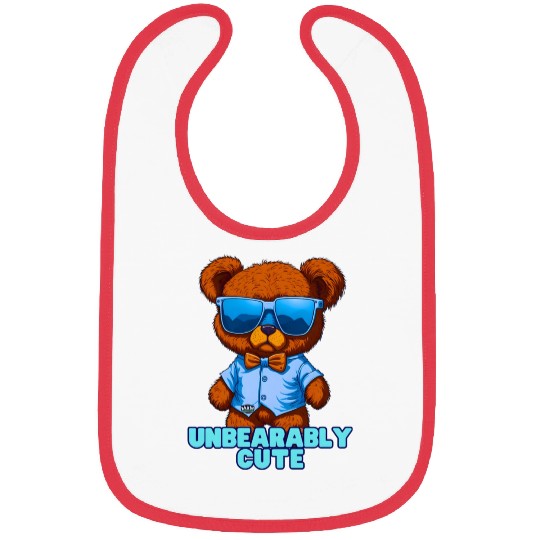 Unbearably Cute Teddy bear - by Brush Boulevard Bibs