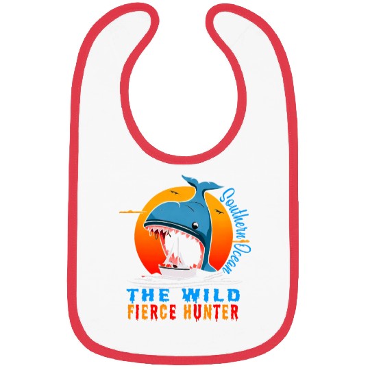 South Seas Navy Boat Attacked by Whale on Sea Bibs