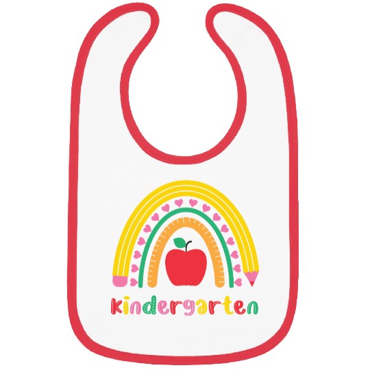 Kindergarten Rainbow Girls Kids Teacher Team Bibs