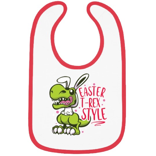 Easter T-rex Dinosaur Easter Funny T-rex Easter Bibs