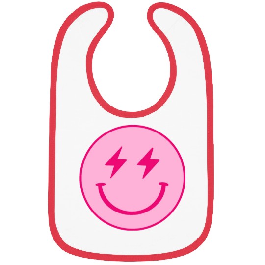 light pink face lightning bolt eyes Bibs