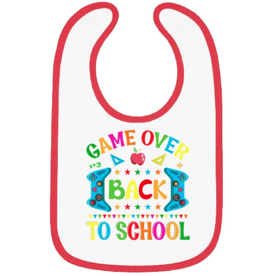 Game Over Back To School Bibs
