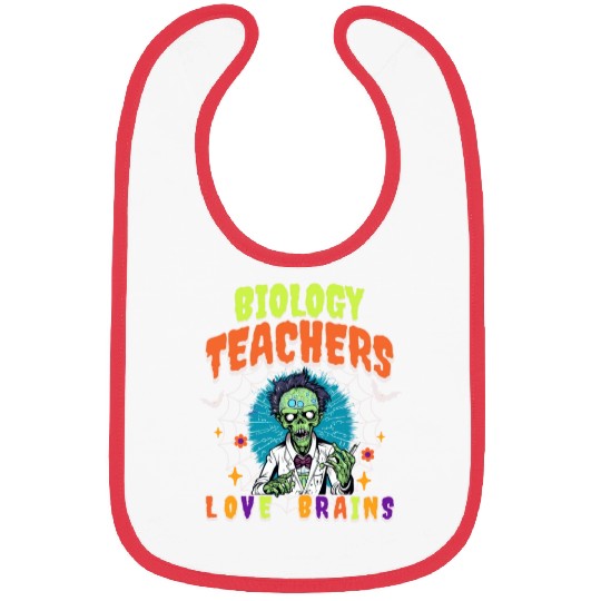 Halloween Biology Teachers Love Brains Bibs