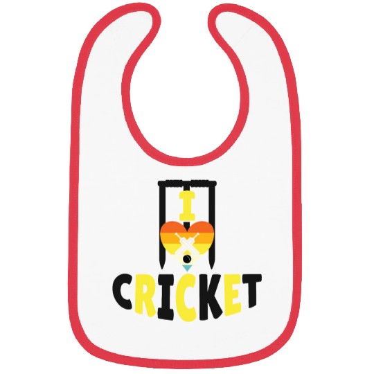 I Love Cricket Bibs