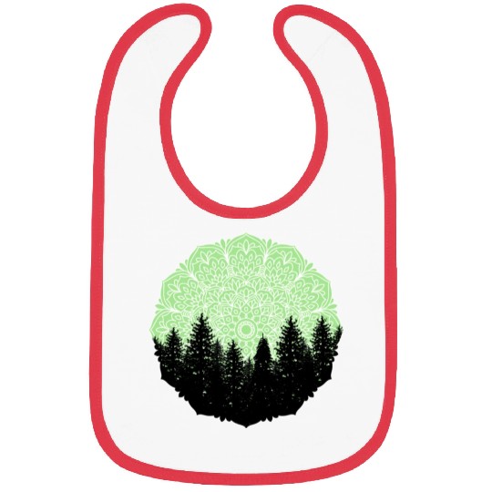 Green Forest Mandala Pacific Northwest Bibs