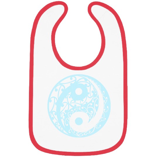 Yin And Yang In A Koru Pattern In A Light Blue Bibs