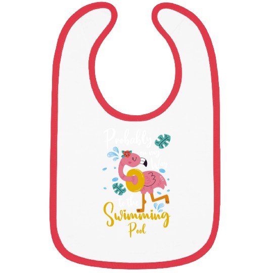 Pool Water Flamingo Bibs