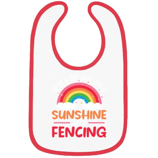Just A Girl Who Loves Sunshine And Fencing Bibs