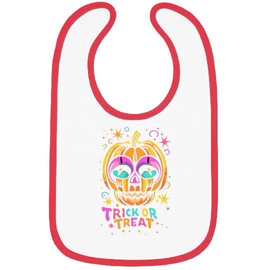 Halloween Skeleton Pumpkin Bibs