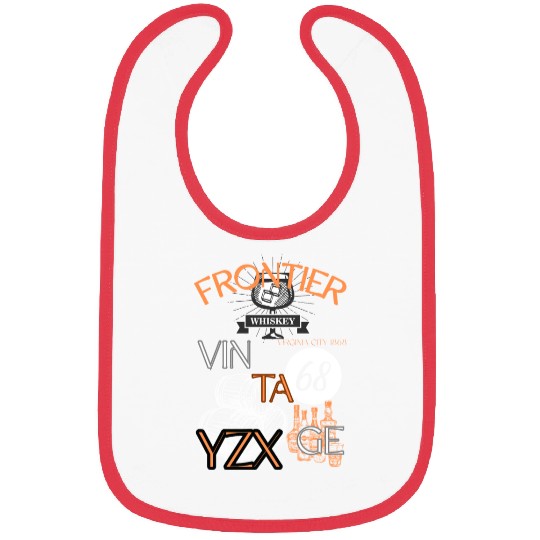 Vintage frontier whiskey Bibs