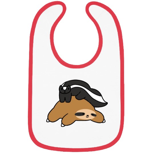 Sloth and Skunk Bibs