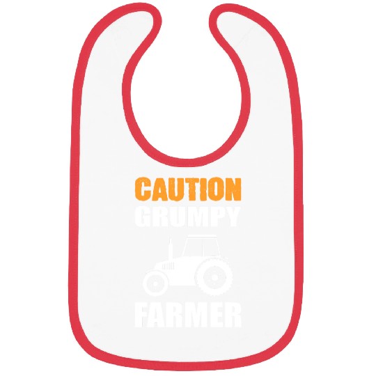 Caution Grumpy Farmer Bibs