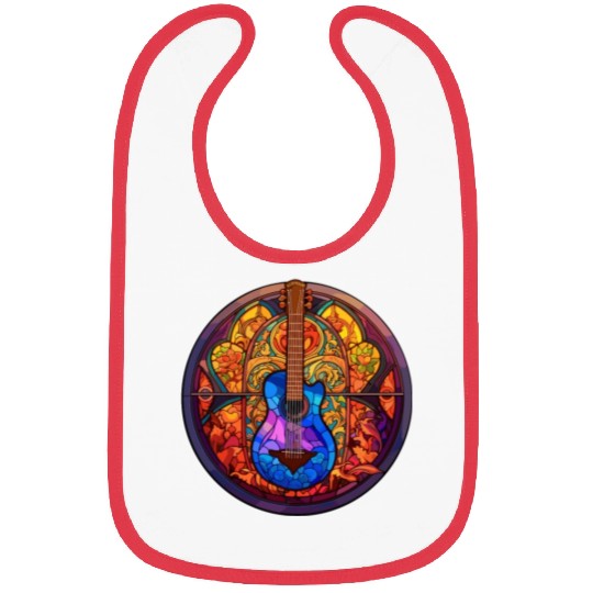 Funny Mosaic Art - Stained Glass Art Guitar Bibs