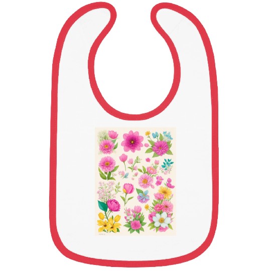 Buttercup and Marigold Spring Flowers Bibs